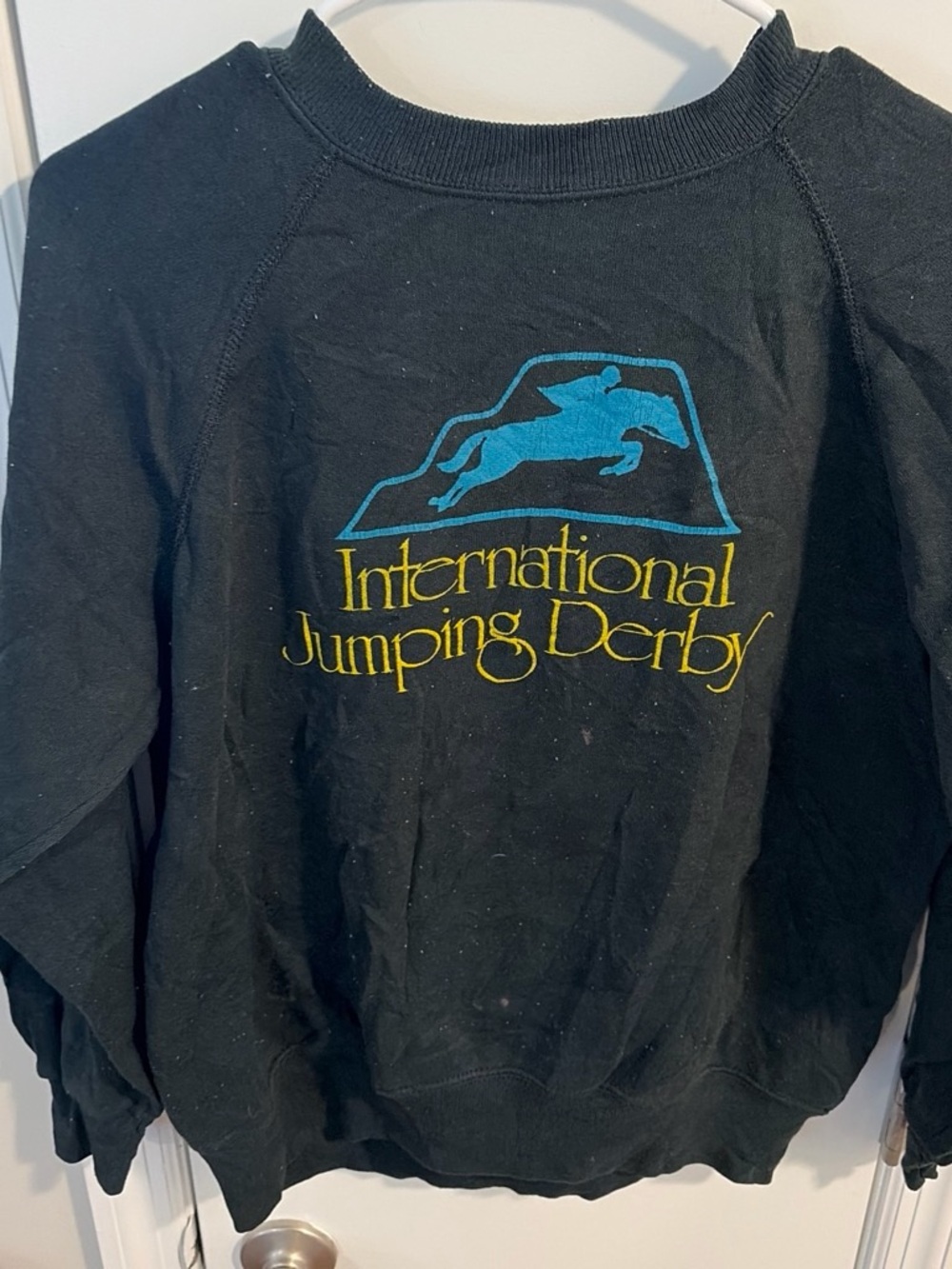 International Jumping Derby Logo Black Crewneck Sweatshirt